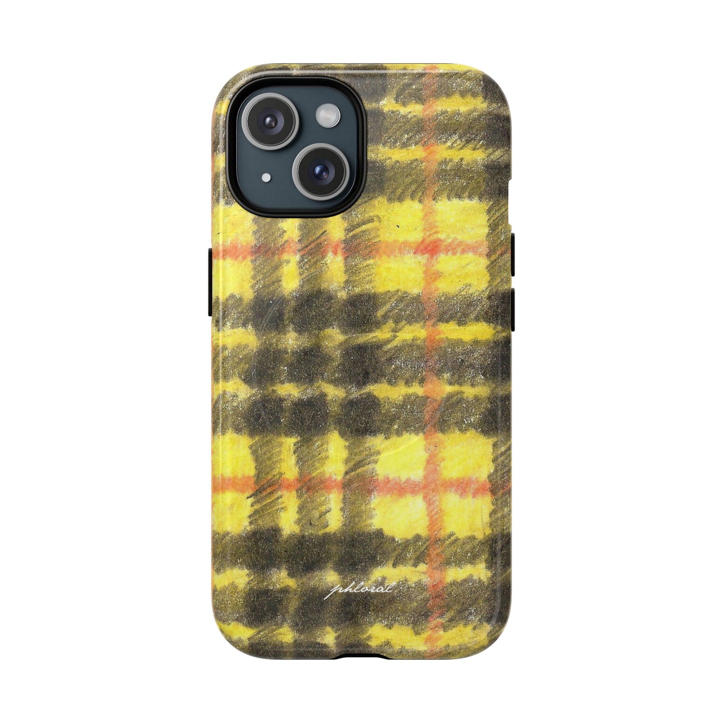 Plaid MagSafe case showing plaid pattern