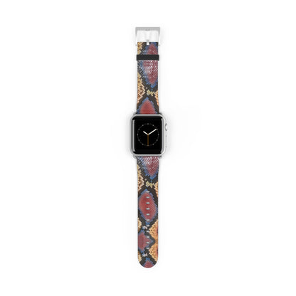 Sahara Serpent Apple Watch Band: molten 24K gold python scales coiled around your wrist. Limited, numbered, already disappearing. Rule the desert in silence.