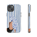 Seaside Stripes phone case tactile stripe texture detail
