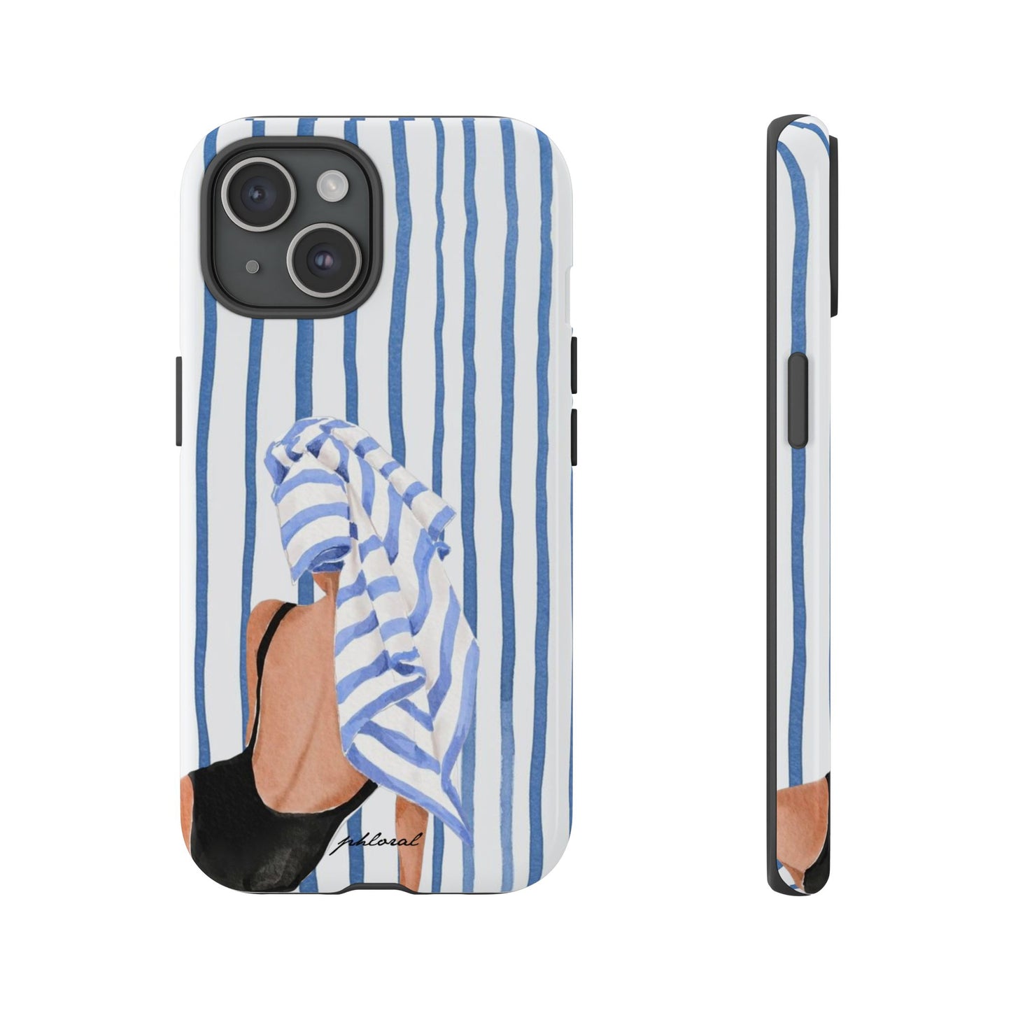 Seaside Stripes phone case tactile stripe texture detail