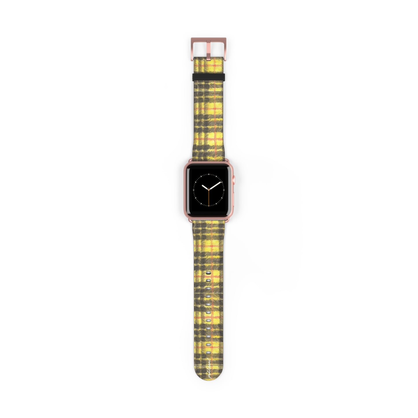 Plaid Apple Watch band quick-release spring bar mechanism