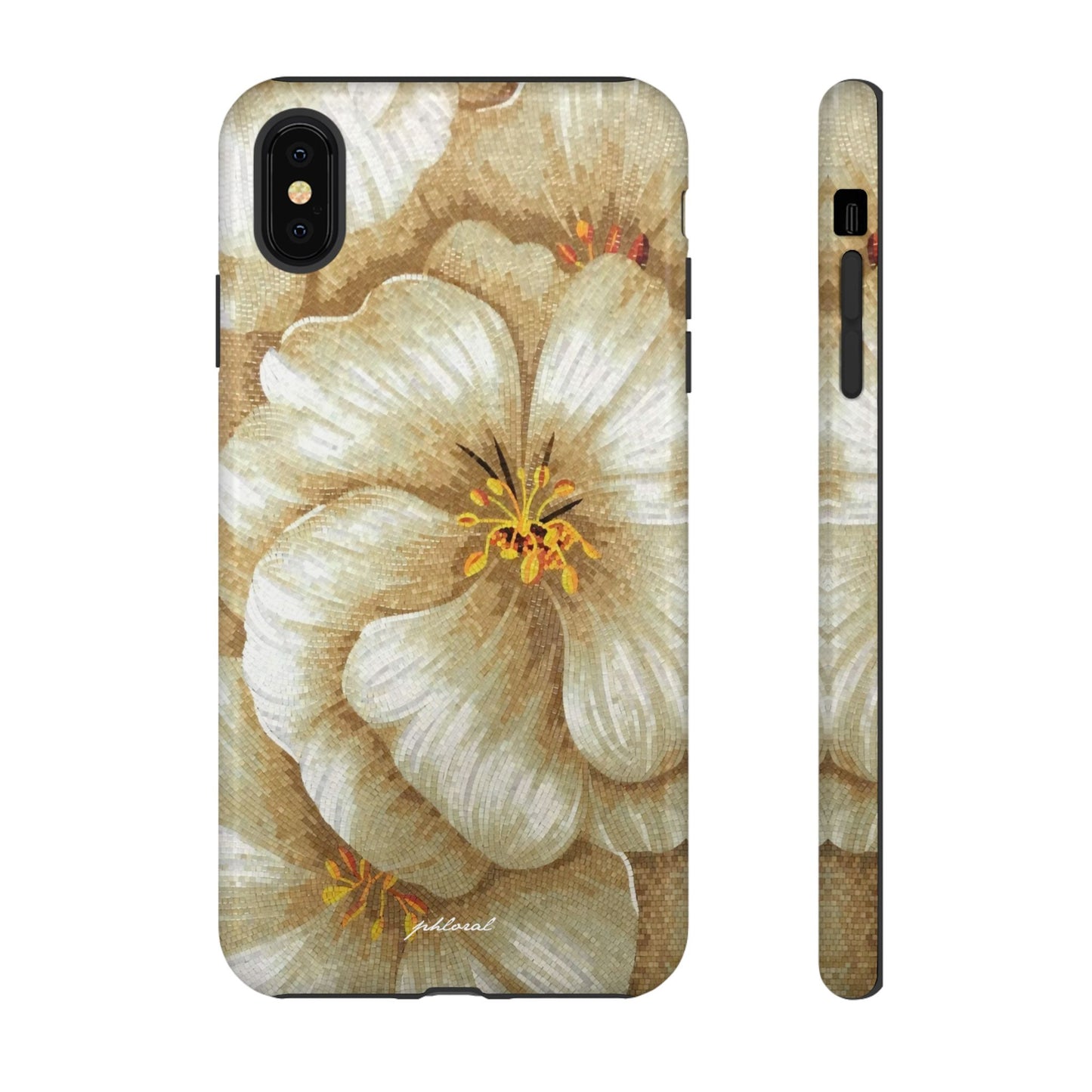 Golden Bloom phone case midnight resin with bursting gold depth