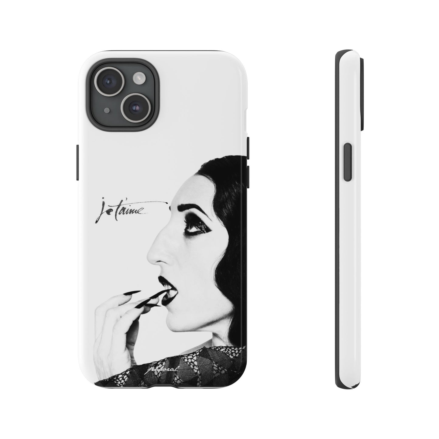Je T’aime Noir phonecase lifestyle shot