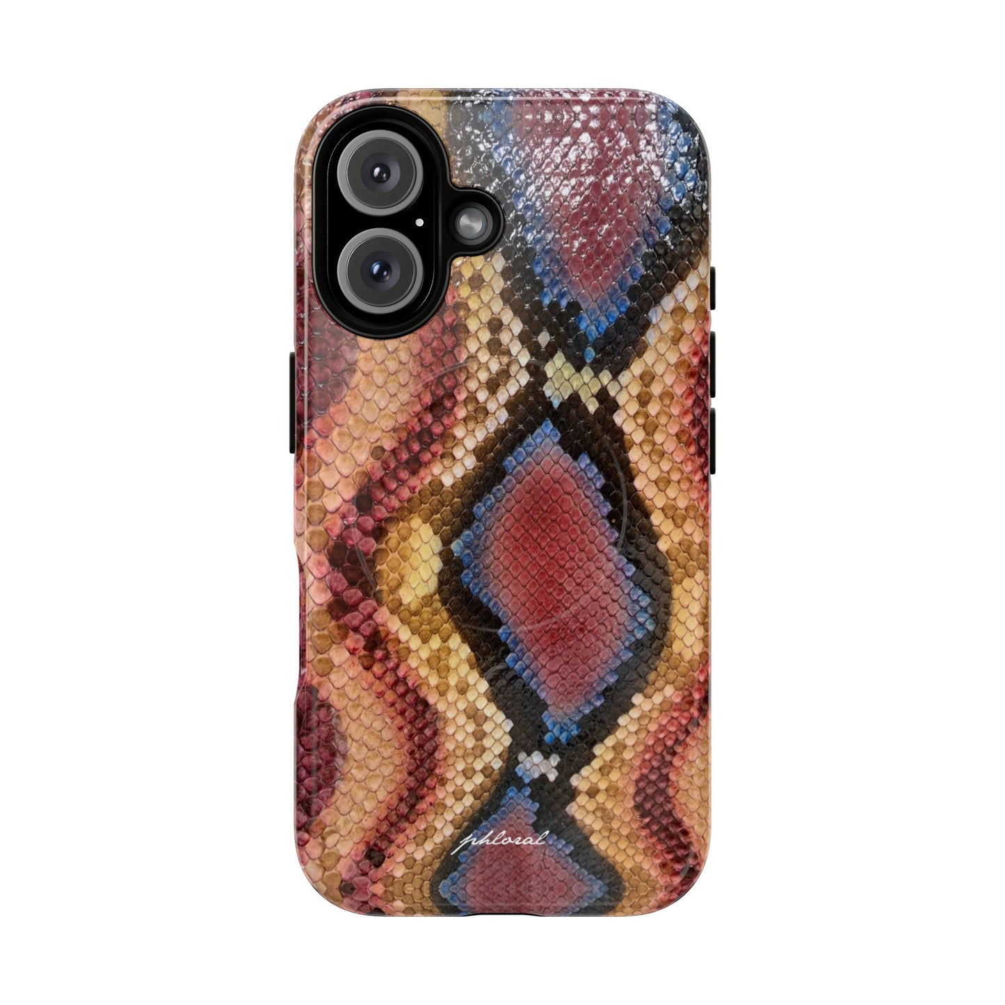 Colourful Amber accessory attached to phone