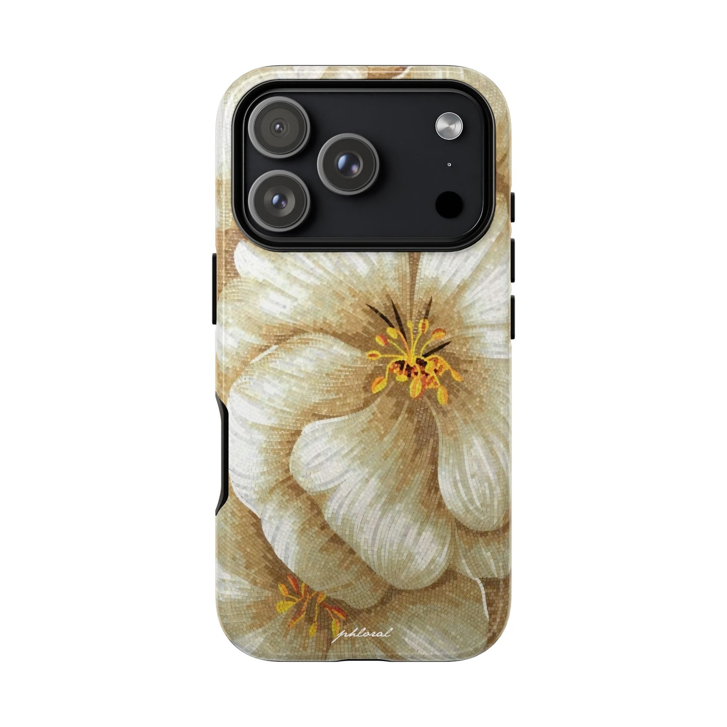 Golden Bloom phone case midnight resin with bursting gold depth