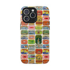 Retro Pantry Magsafe iPhone case lifestyle shot with retro accents
