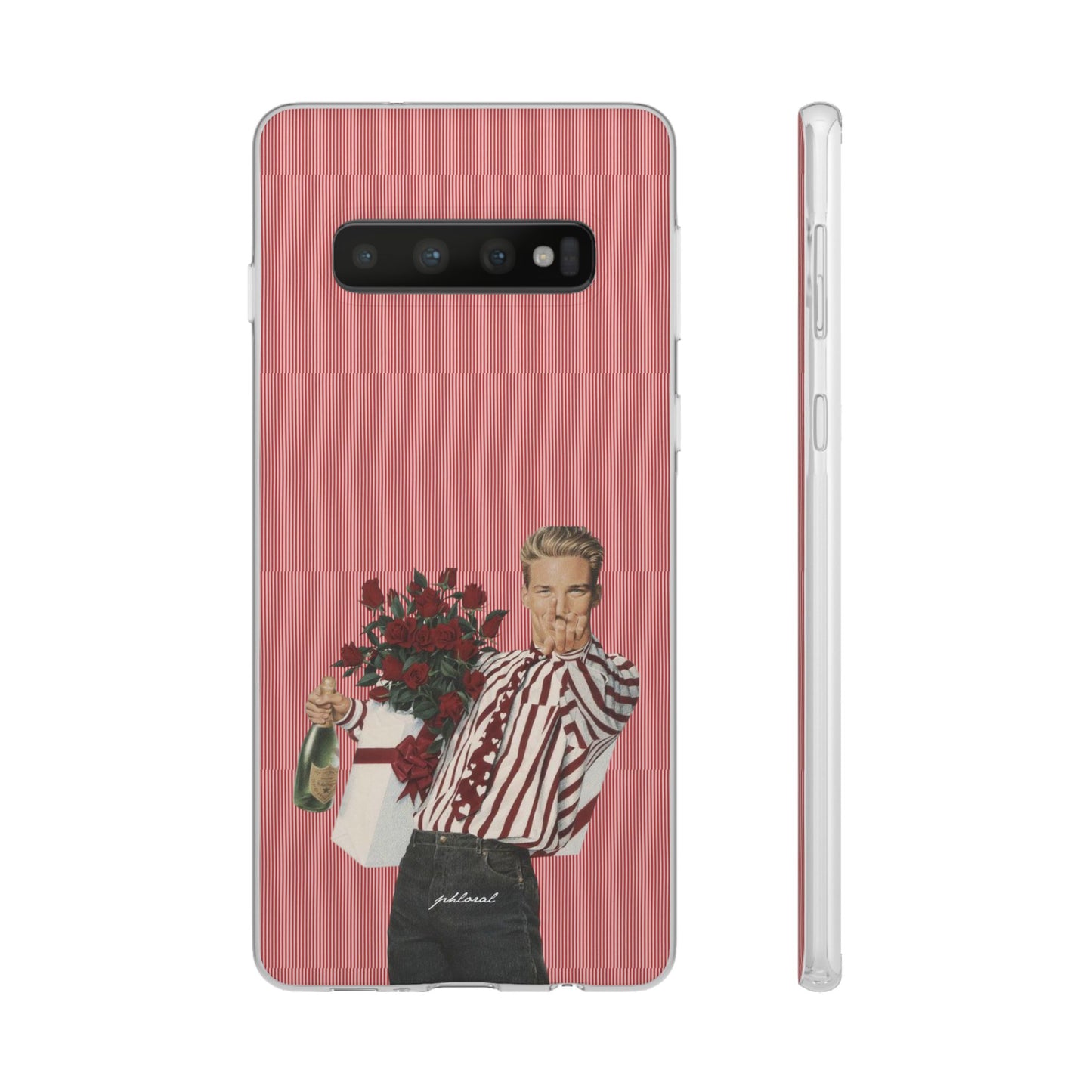 iPhone with Heartthrob accessory on desk