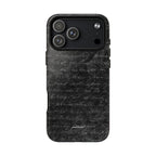 exoletus Magsafe case rear view highlighting embossed black script