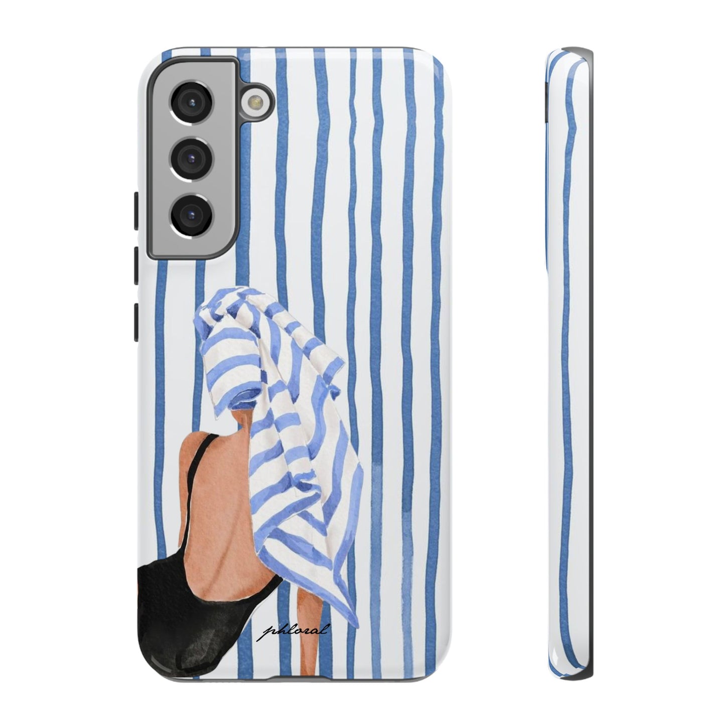 Seaside Stripes phone case tactile stripe texture detail