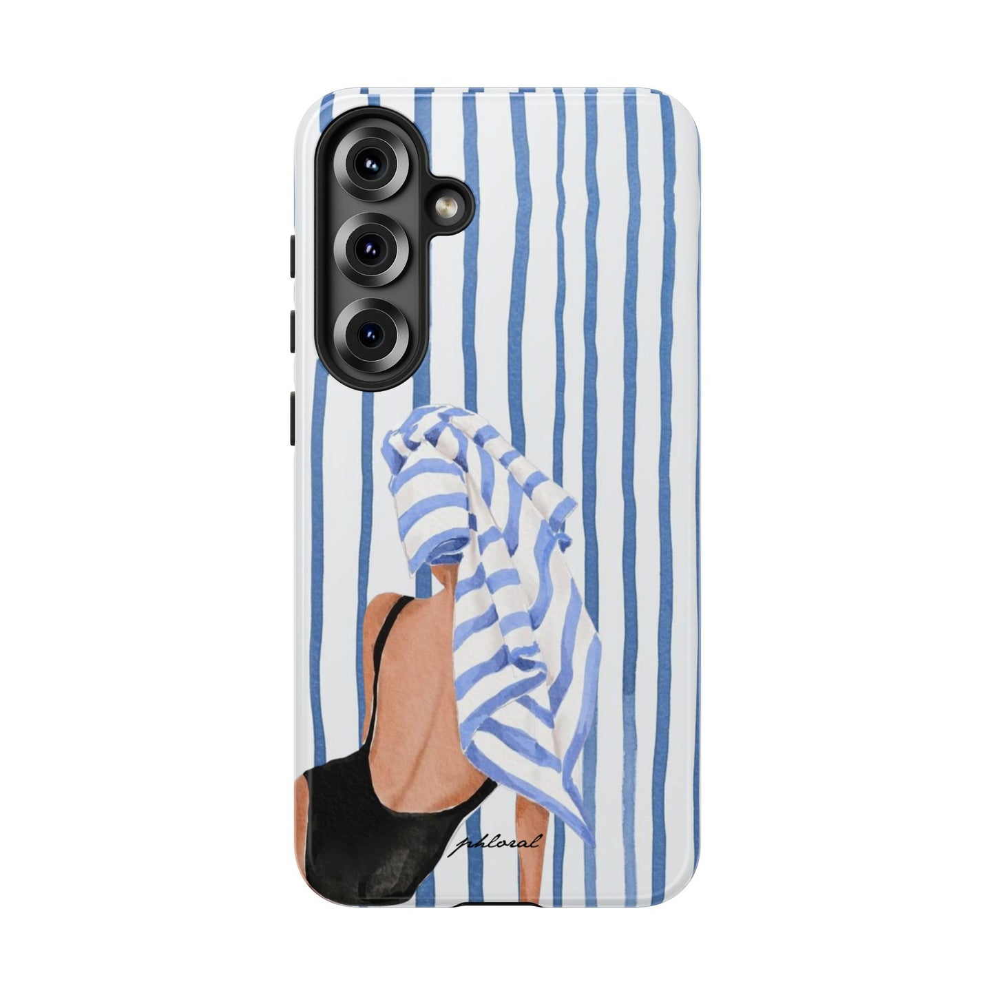 Seaside Stripes phone case tactile stripe texture detail