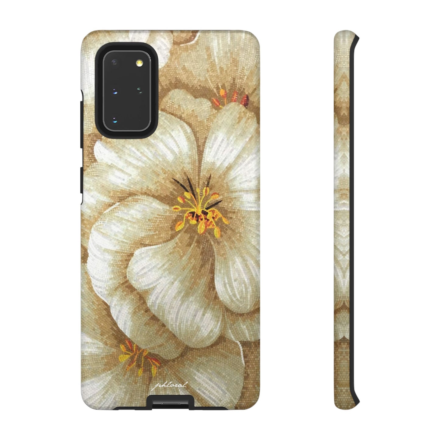 Golden Bloom phone case midnight resin with bursting gold depth
