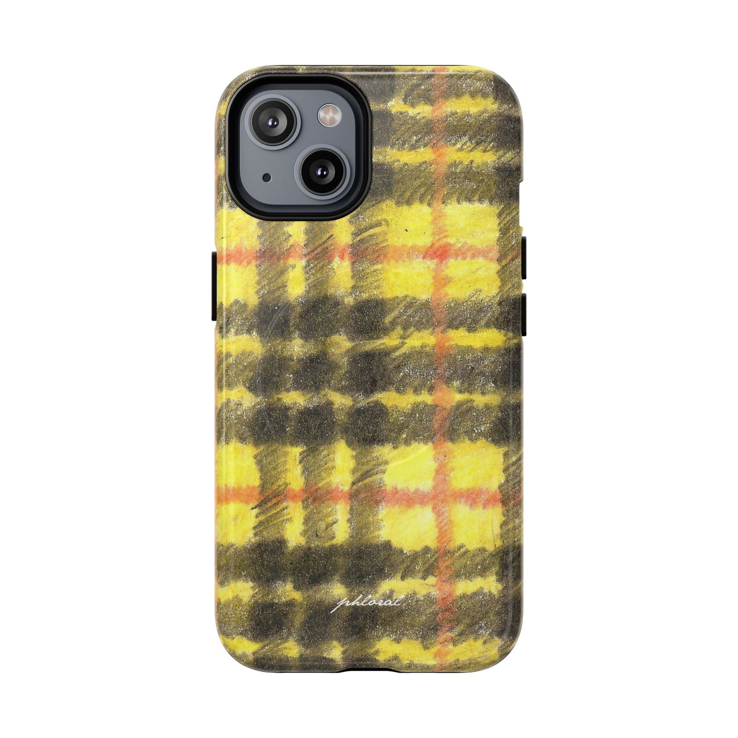 Plaid MagSafe case showing plaid pattern