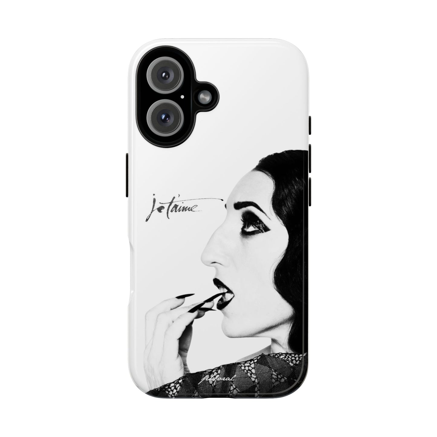Je T’aime Noir phonecase lifestyle shot