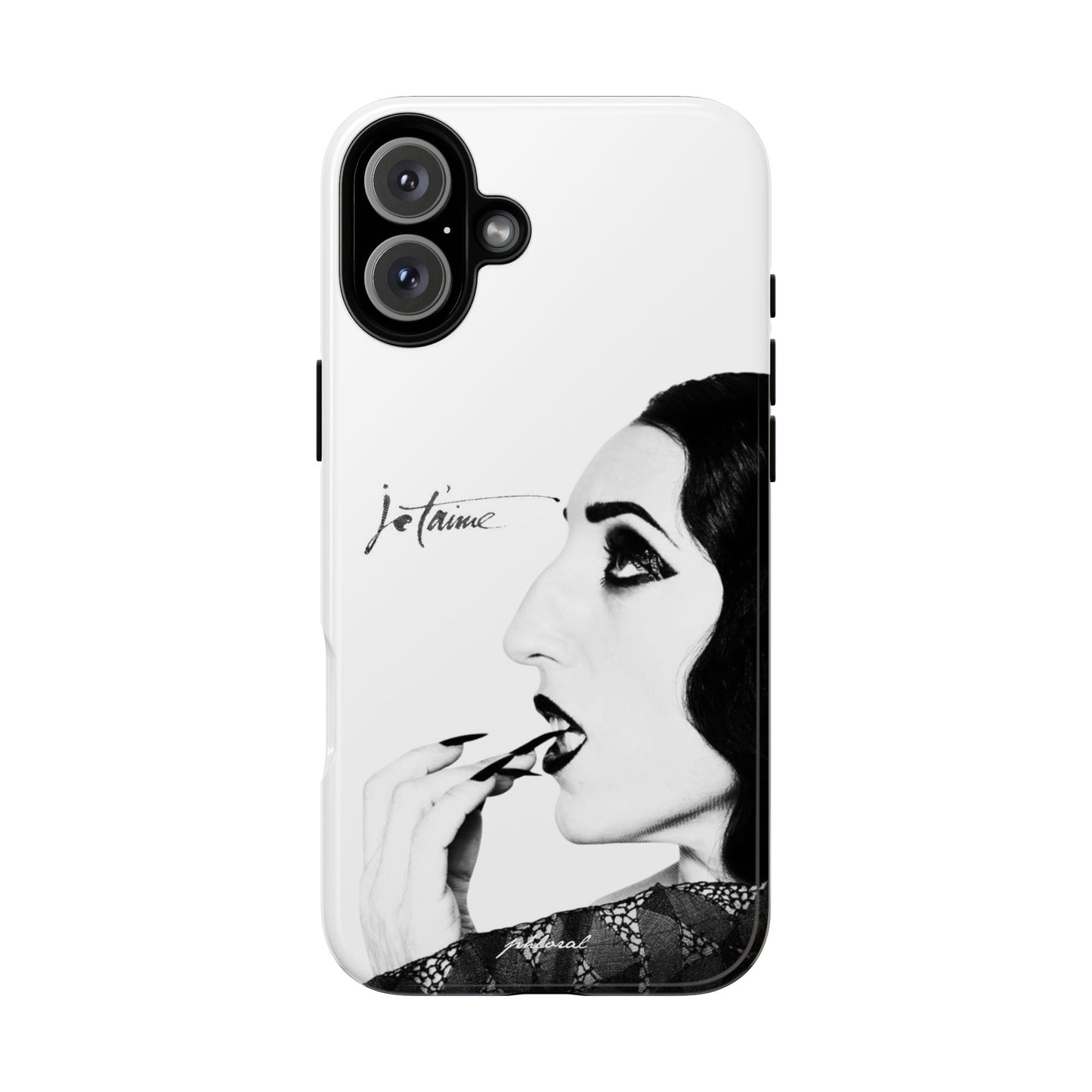 Je T’aime Noir phonecase lifestyle shot