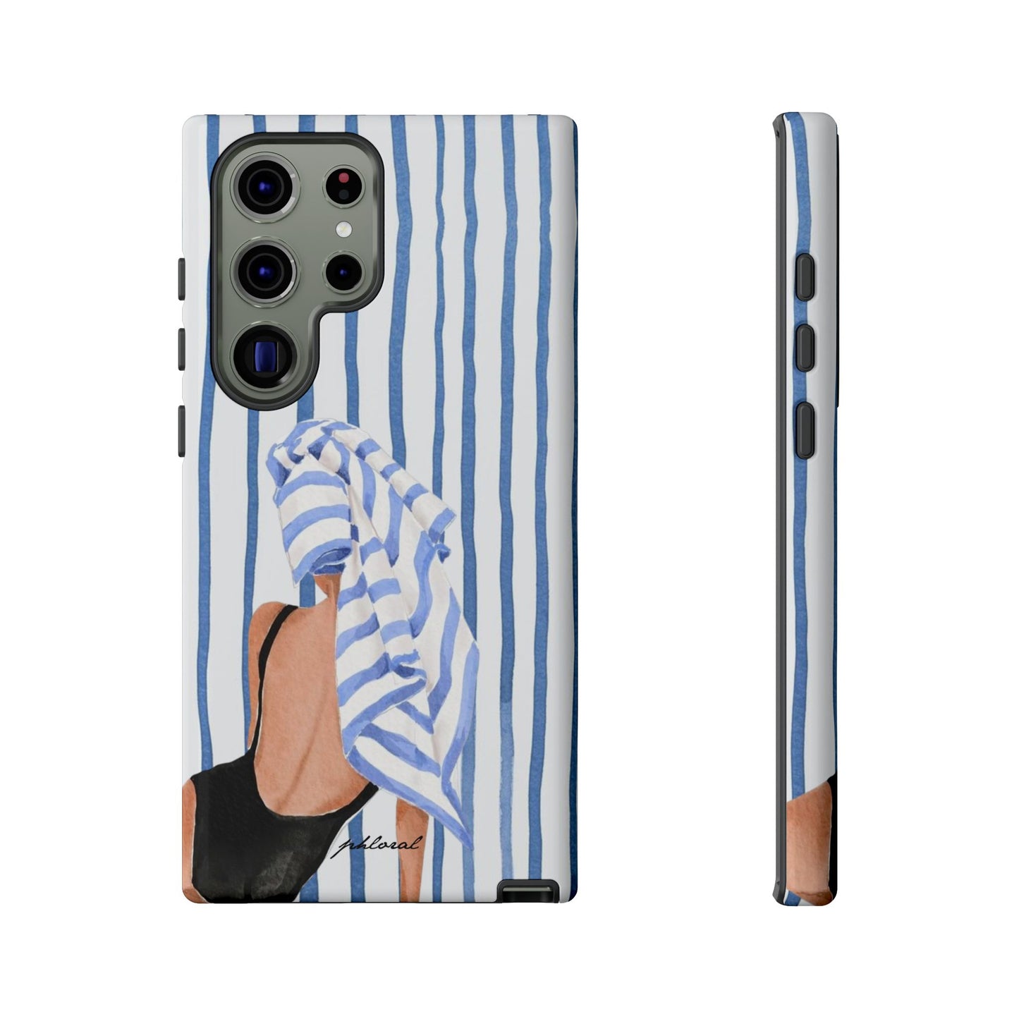 Seaside Stripes phone case tactile stripe texture detail