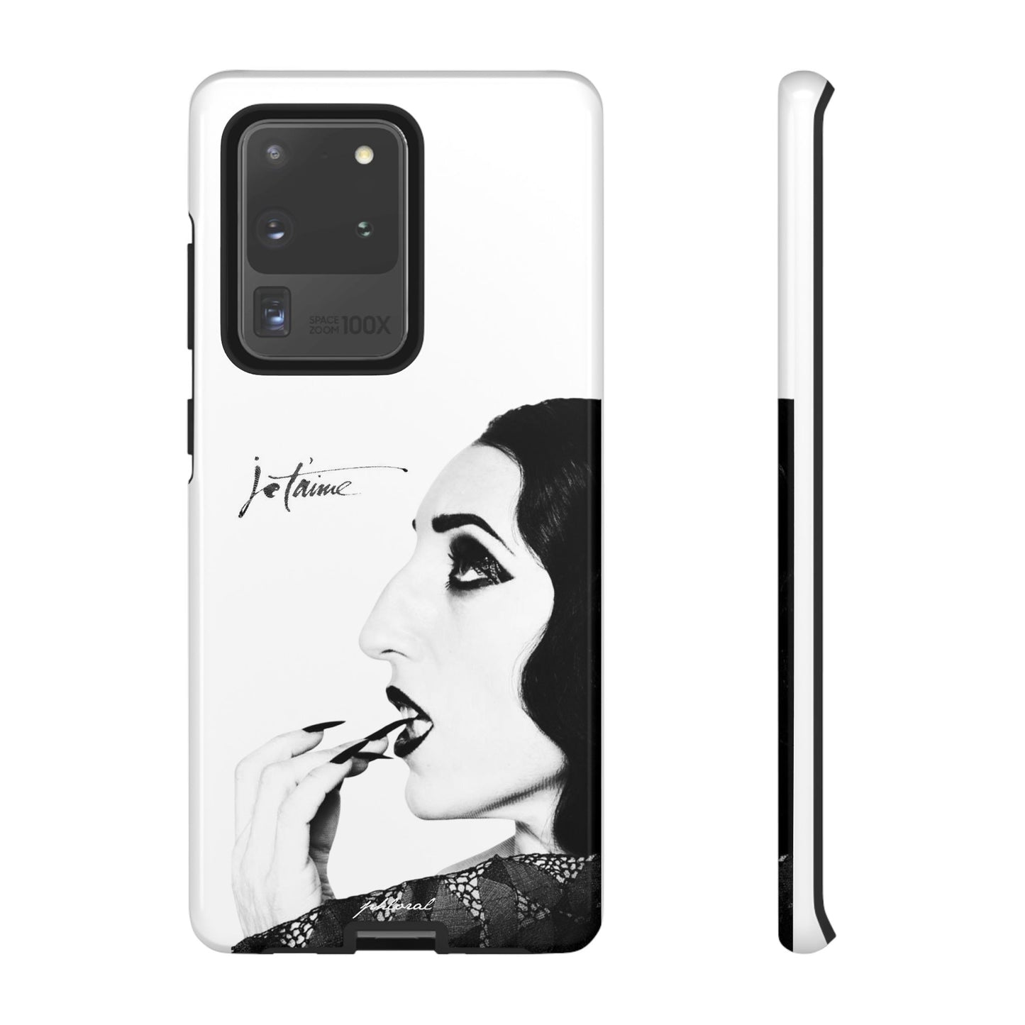Je T’aime Noir phonecase lifestyle shot