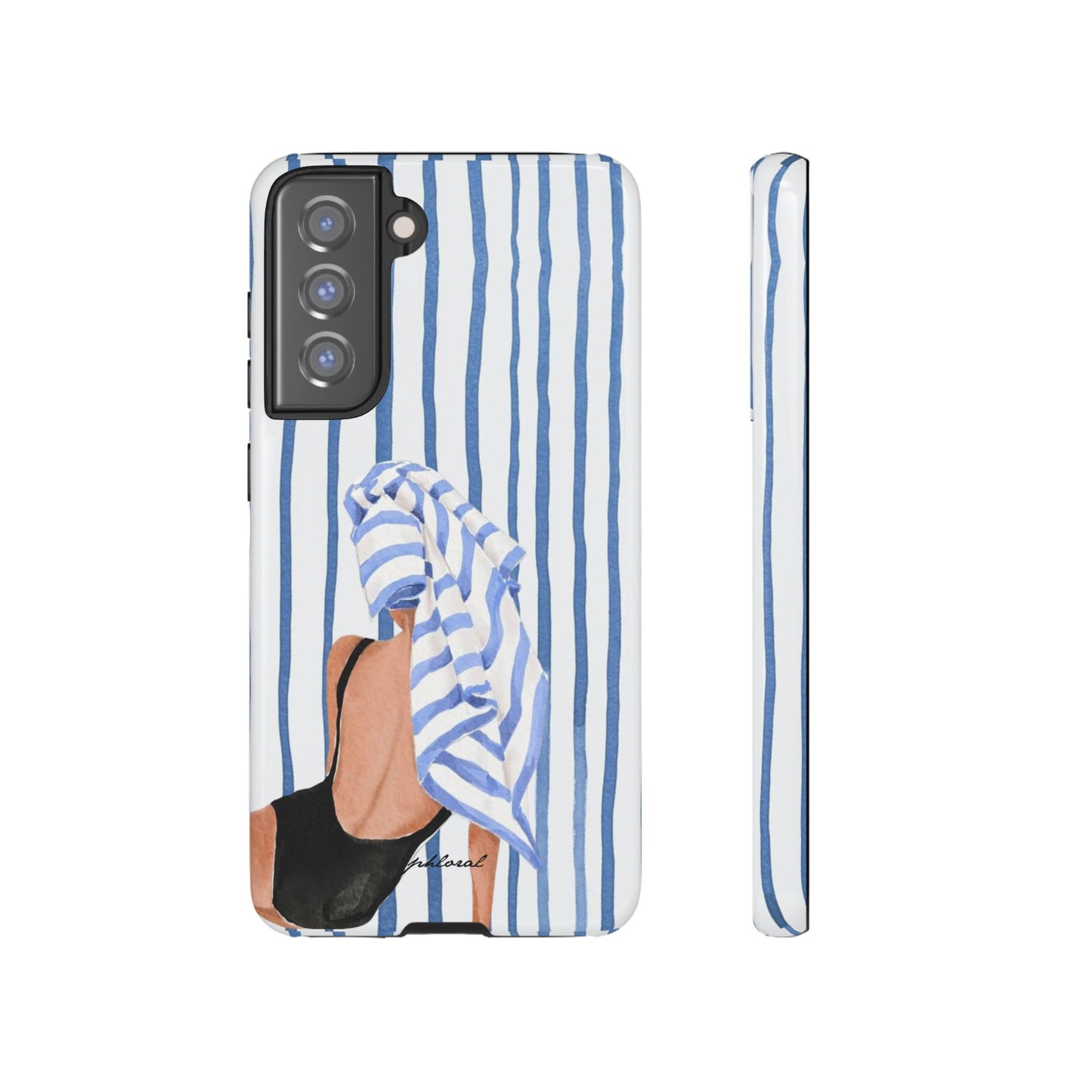 Seaside Stripes phone case tactile stripe texture detail