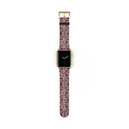 Crimson Baroque Apple Watch band blood-red filigree full view