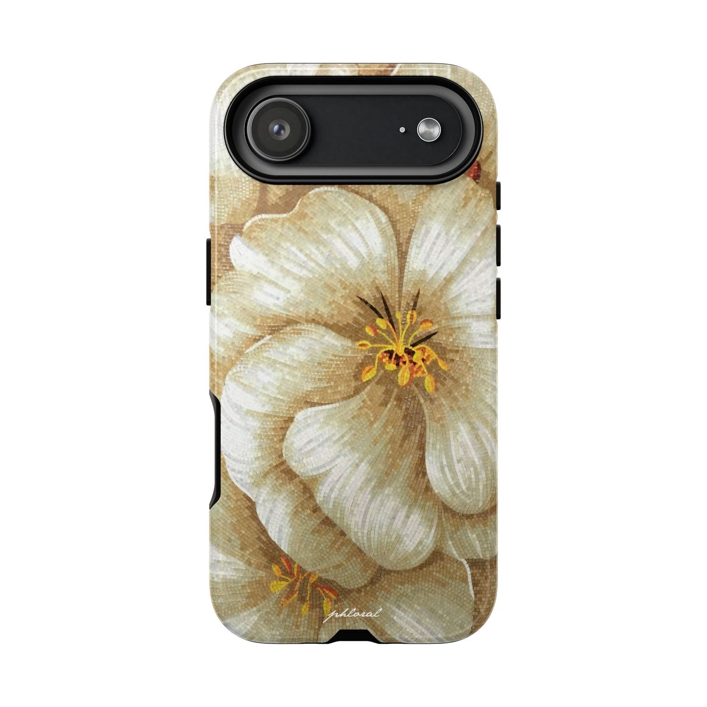 Golden Bloom phone case midnight resin with bursting gold depth