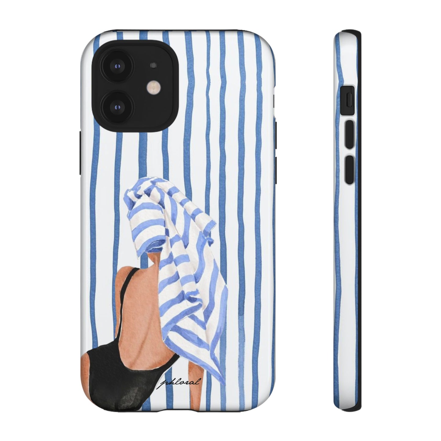 Seaside Stripes phone case tactile stripe texture detail