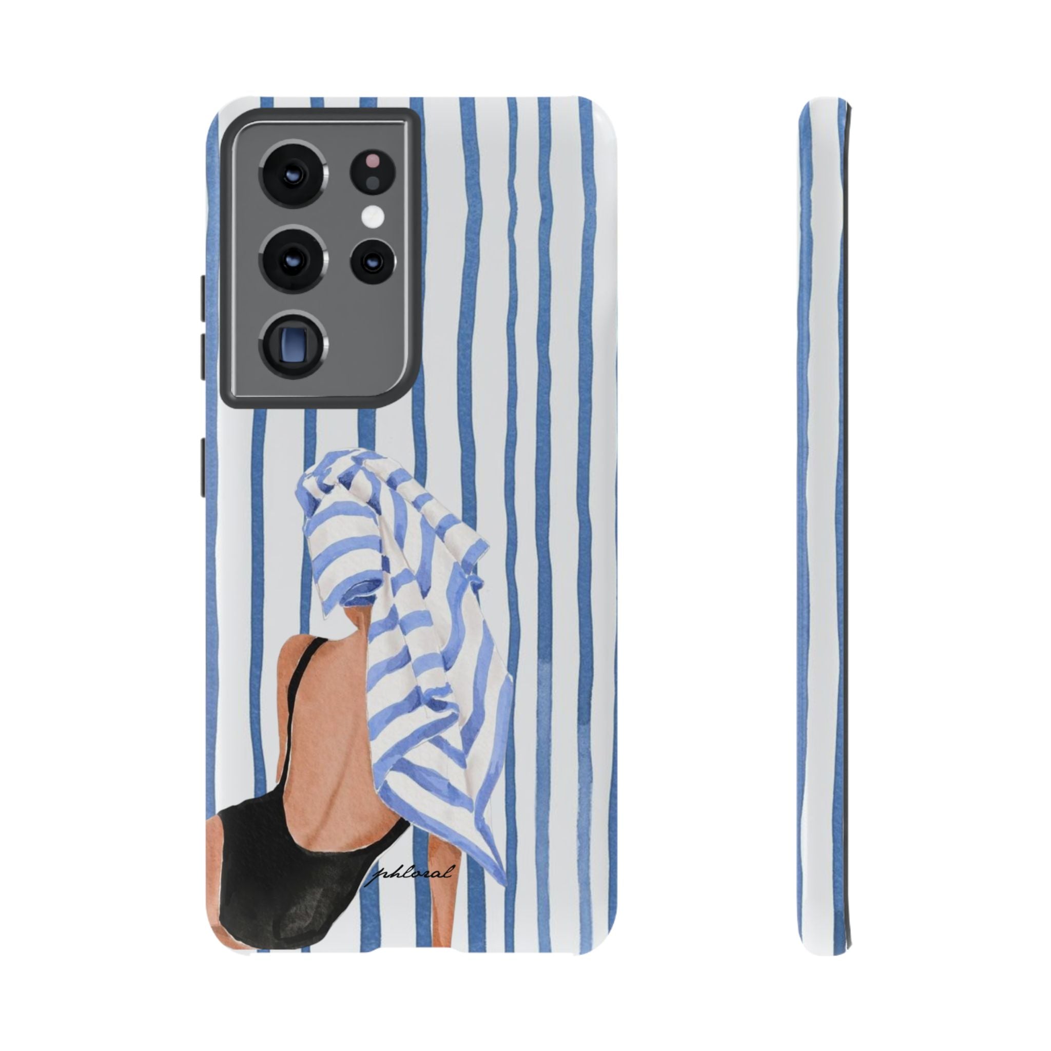 Seaside Stripes phone case tactile stripe texture detail