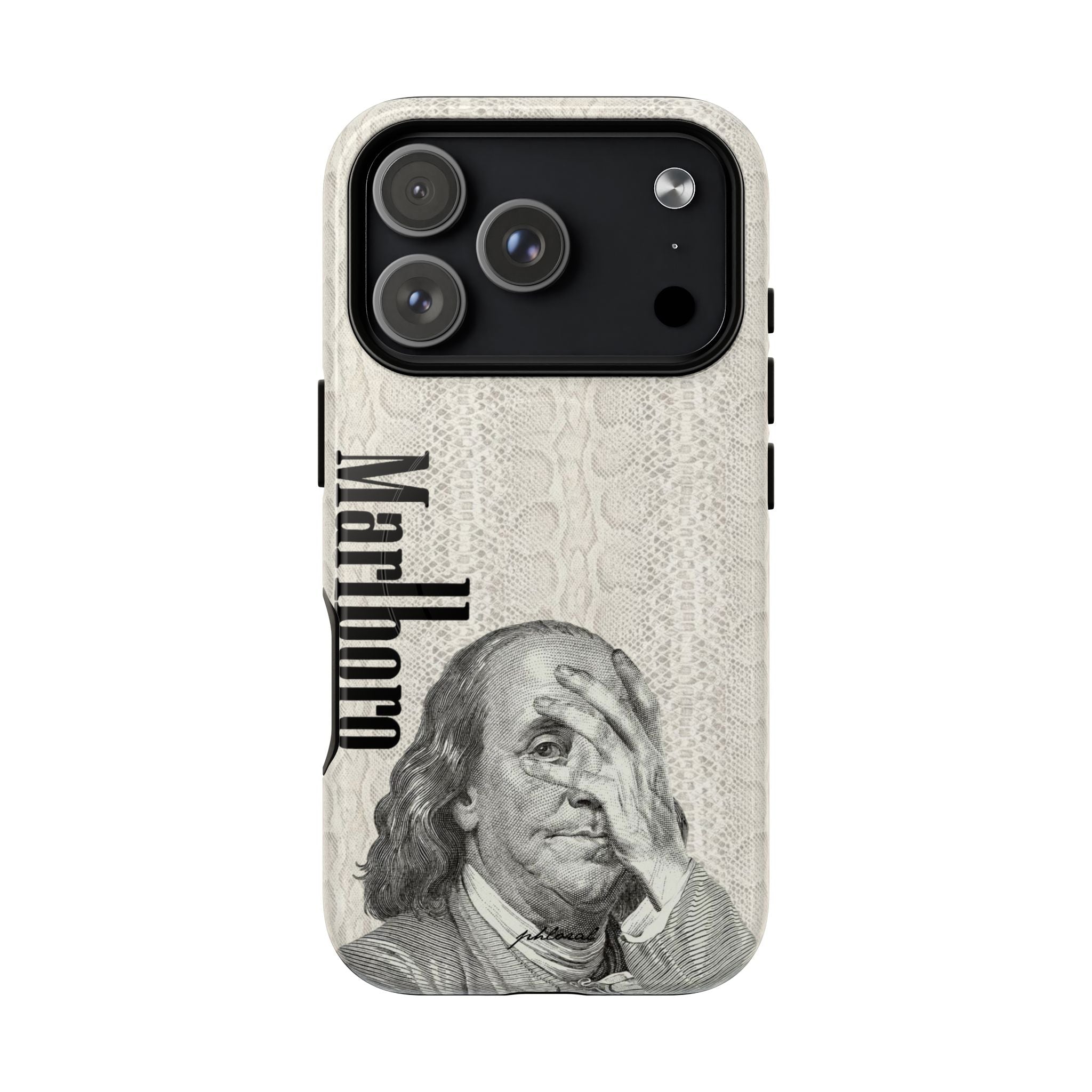 Alt: Wealth Wasted Magsafe iPhone case back view