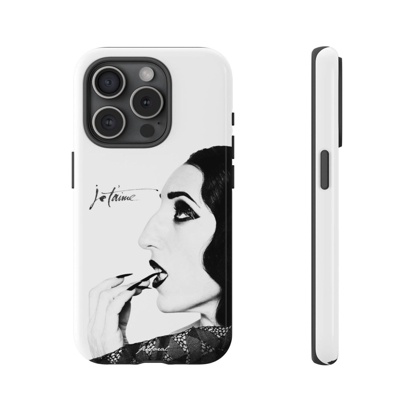 Je T’aime Noir phonecase lifestyle shot