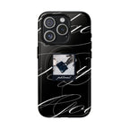 alt="Raised camera rim protection on tempted by luxury Magsafe case