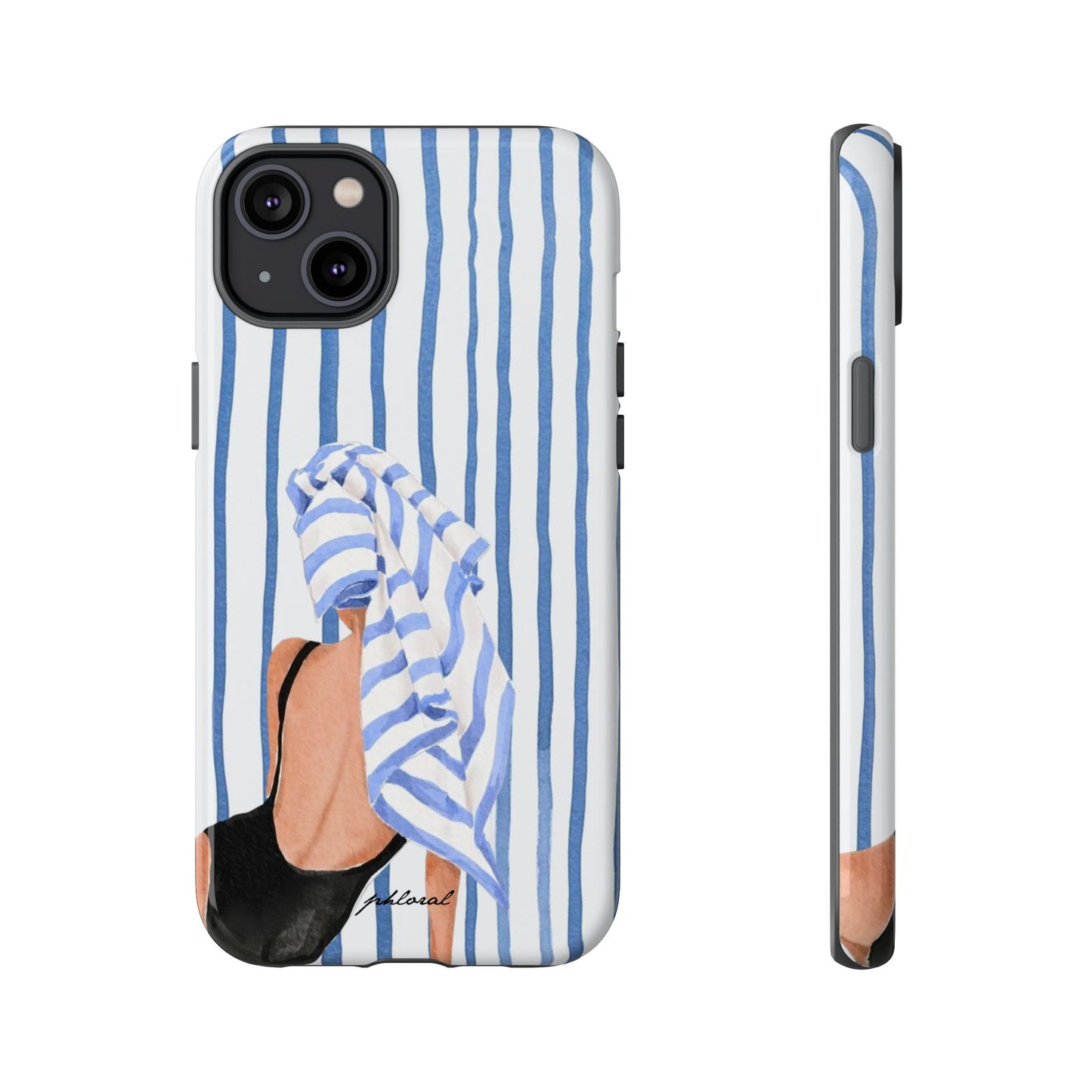 Seaside Stripes phone case tactile stripe texture detail