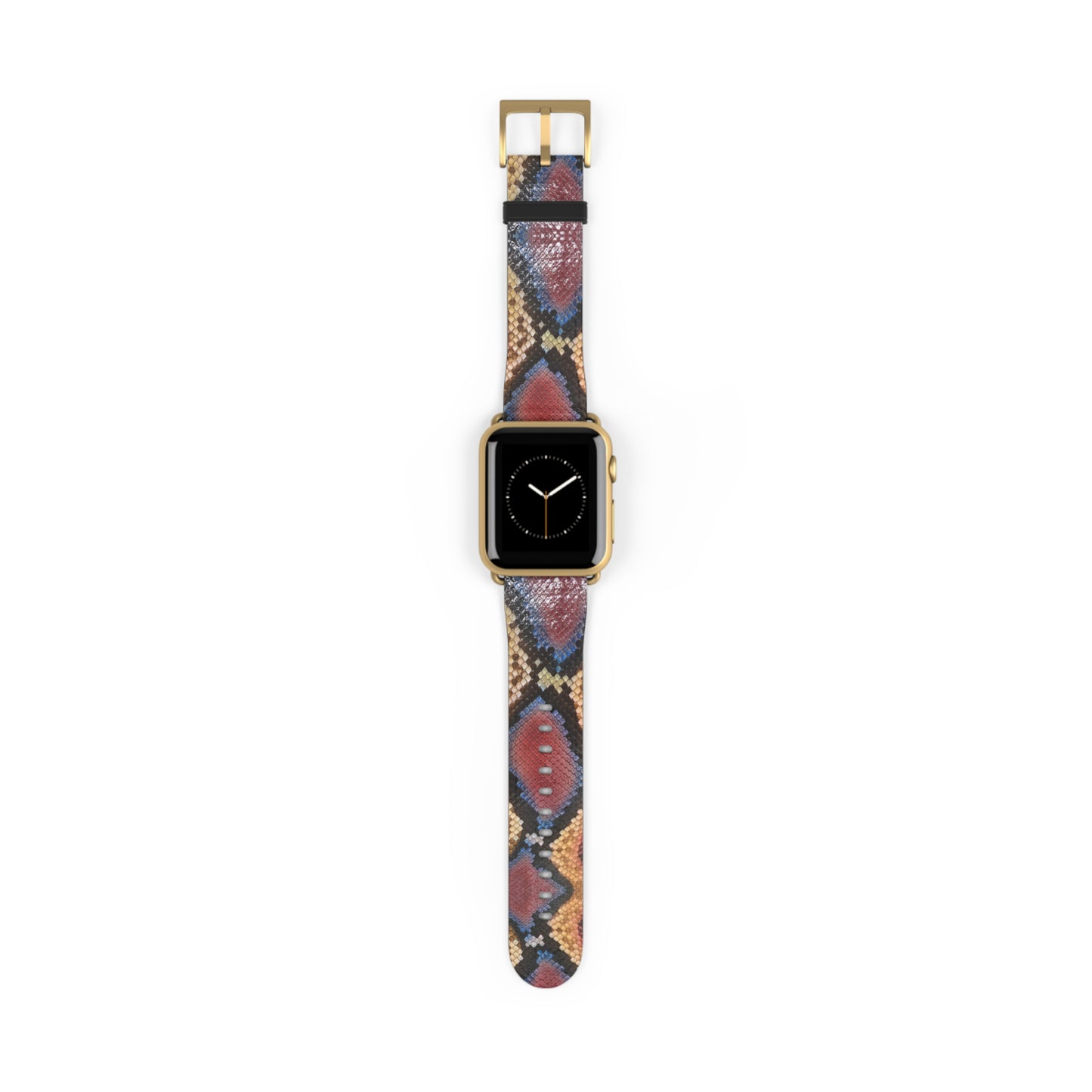 Sahara Serpent Apple Watch Band: molten 24K gold python scales coiled around your wrist. Limited, numbered, already disappearing. Rule the desert in silence.