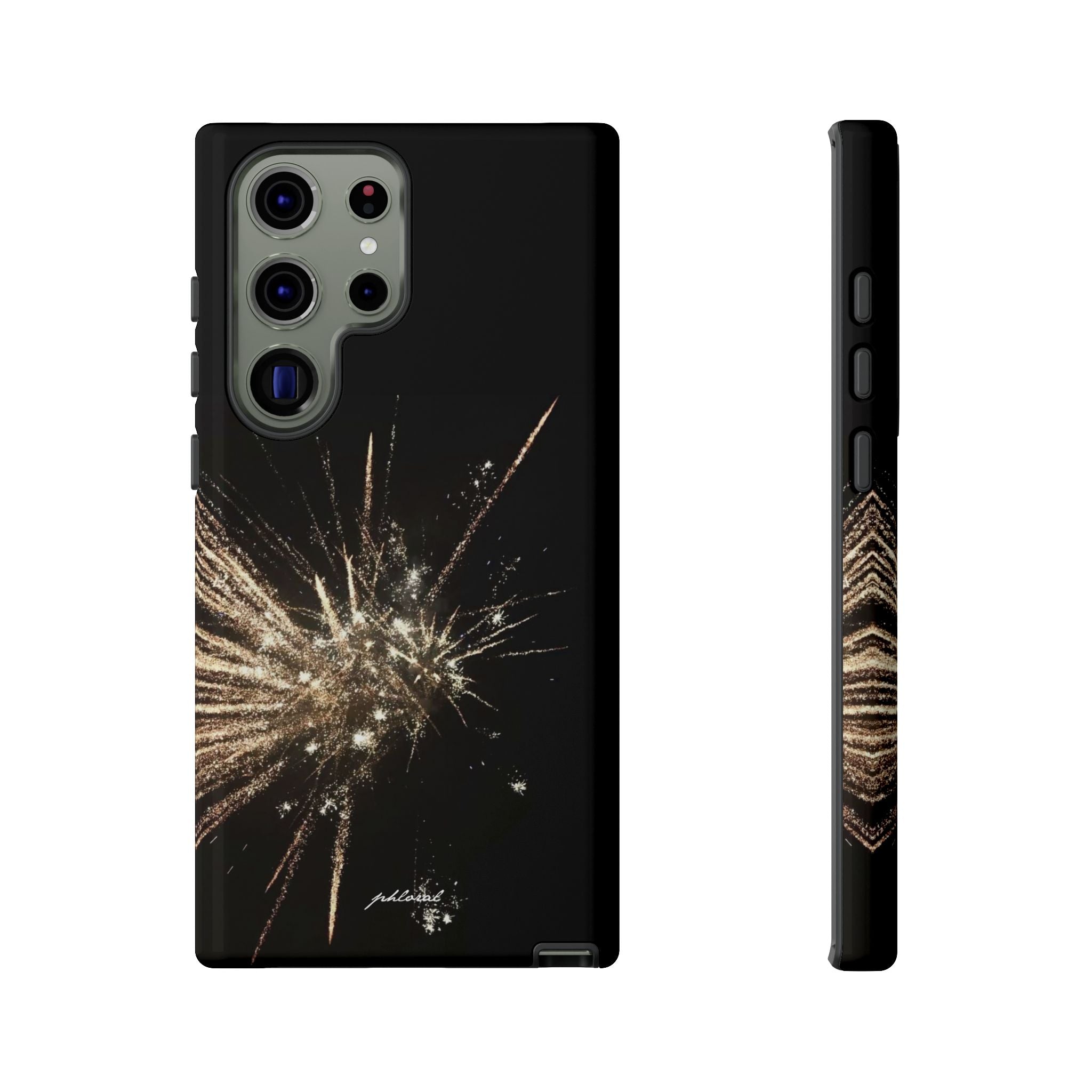 Glintfall phone case precision camera island in glittering waterfall design