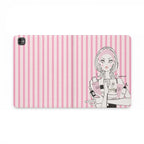 Striped Tablet Folio Case — Retro Earthtone Stripes