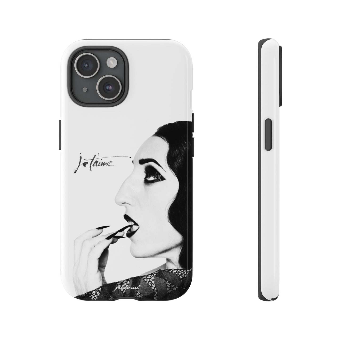 Je T’aime Noir phonecase lifestyle shot