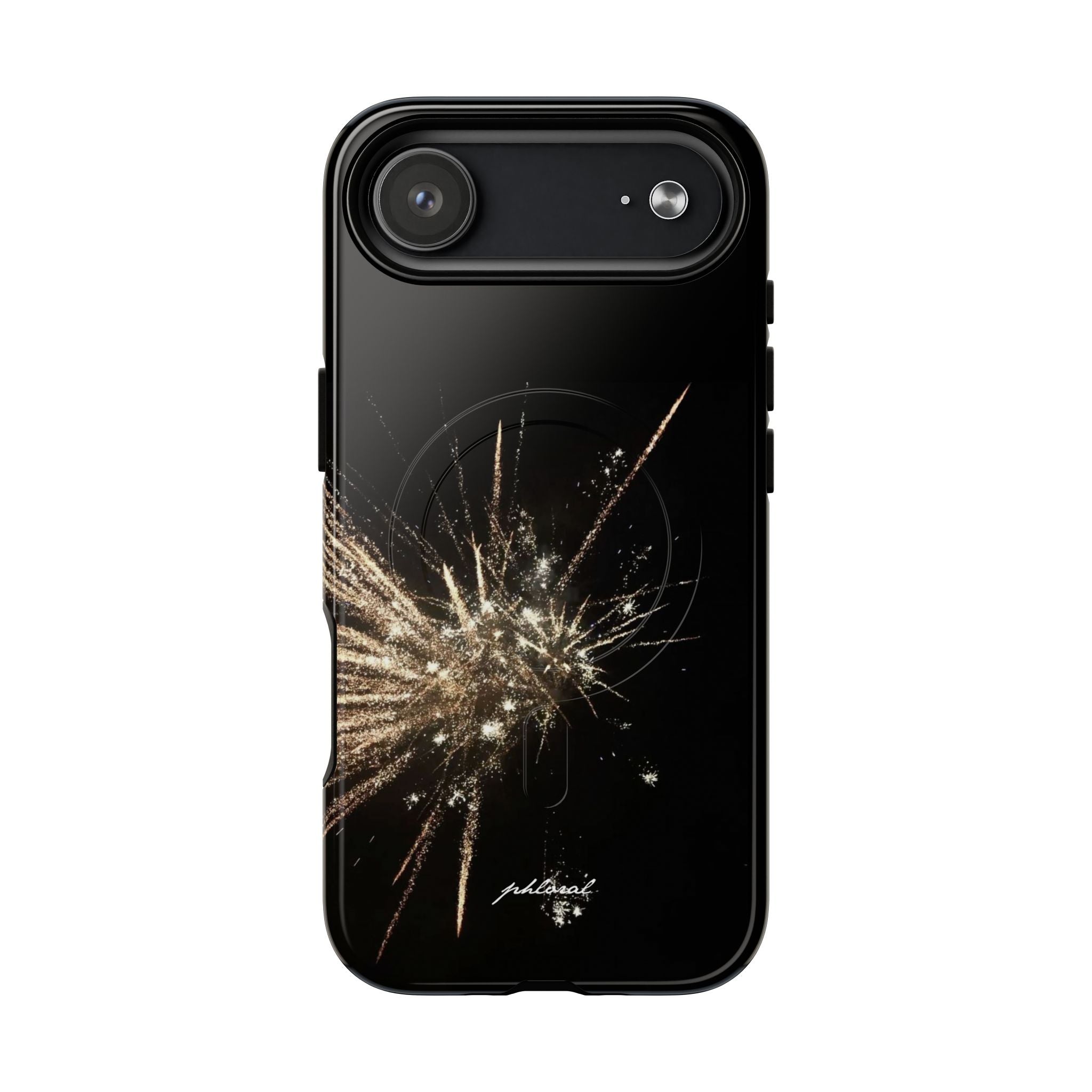 glintfall Magsafe case with a fireworks design, providing stylish protection for your iPhone.