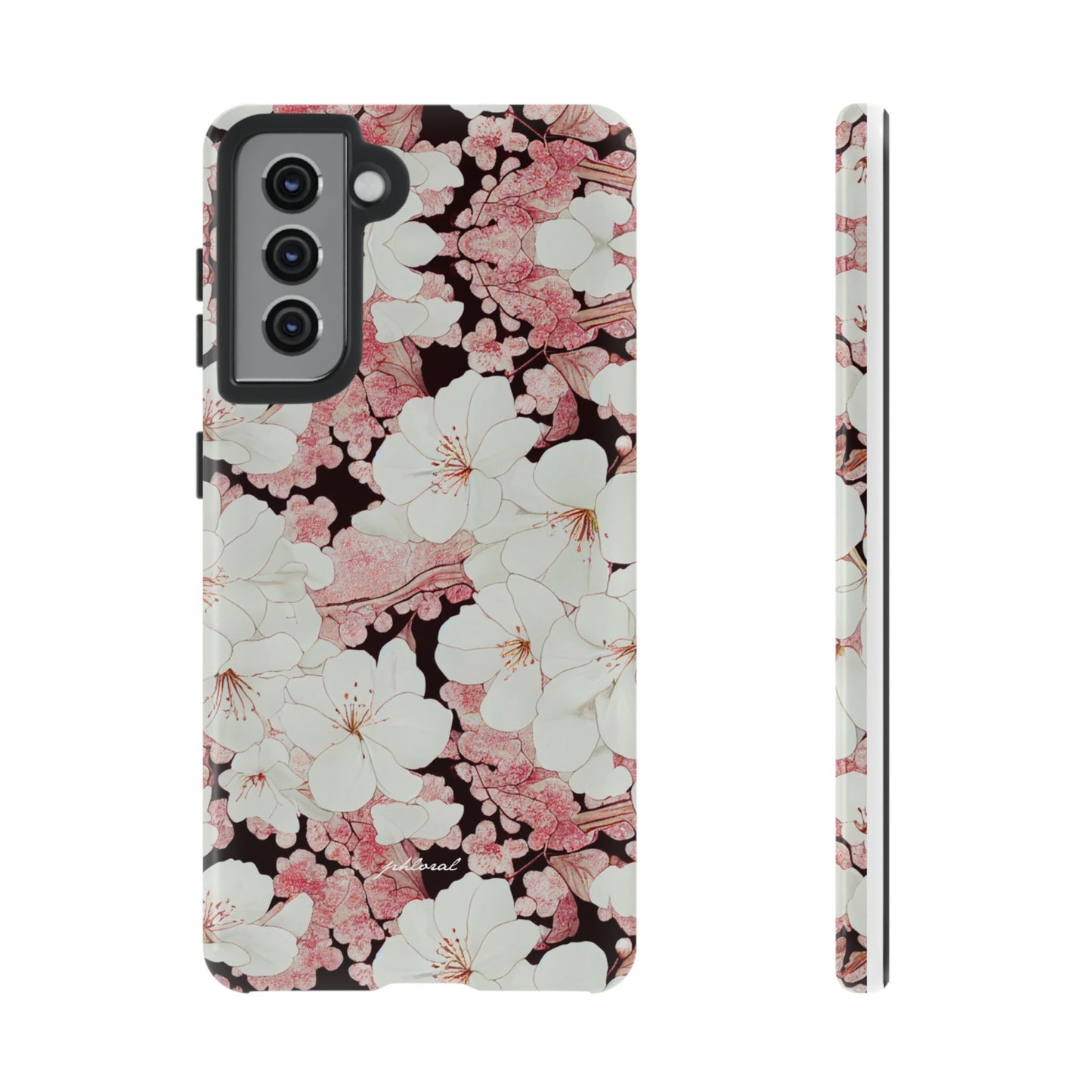 Florere phone case eternal midnight roses and orchids front view