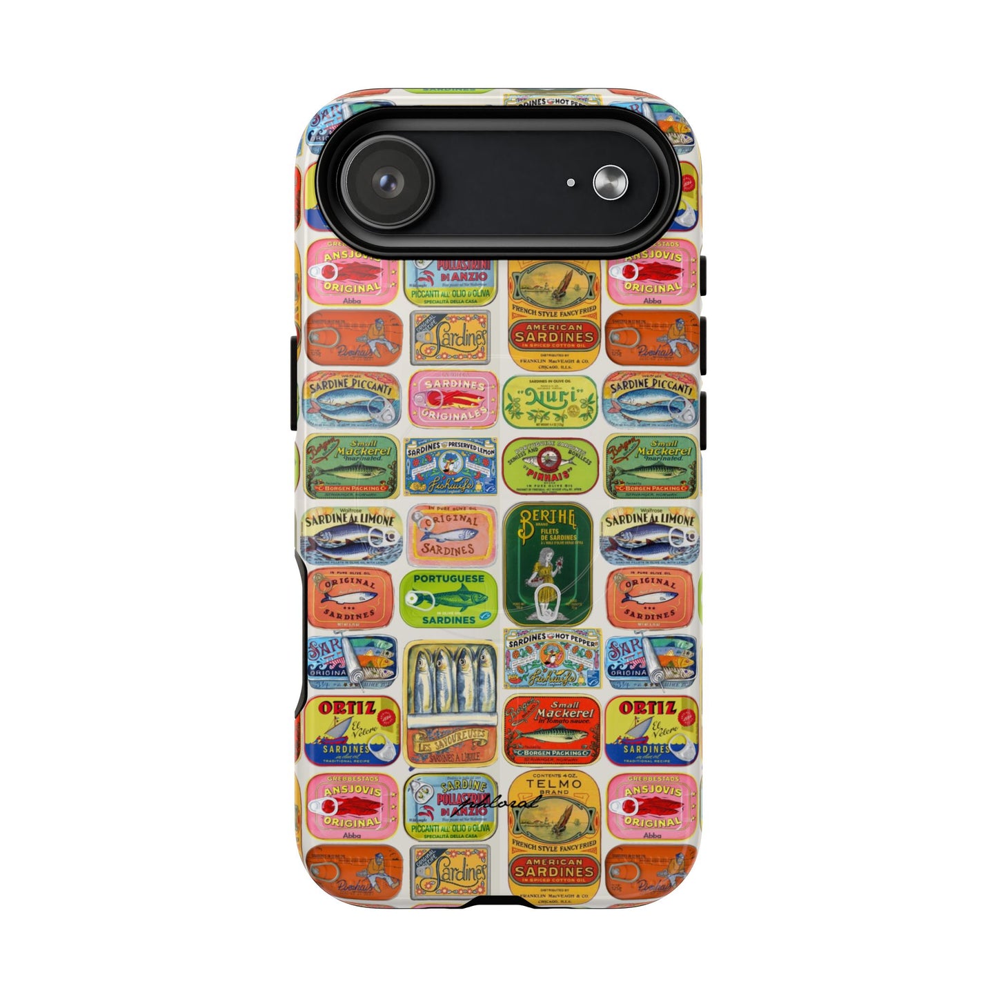 Retro Pantry Magsafe iPhone case next to coffee and notebook