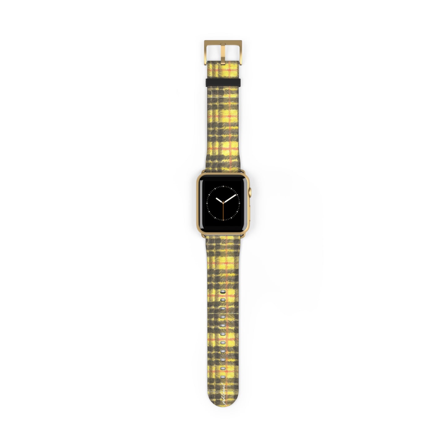 Plaid Apple Watch band quick-release spring bar mechanism