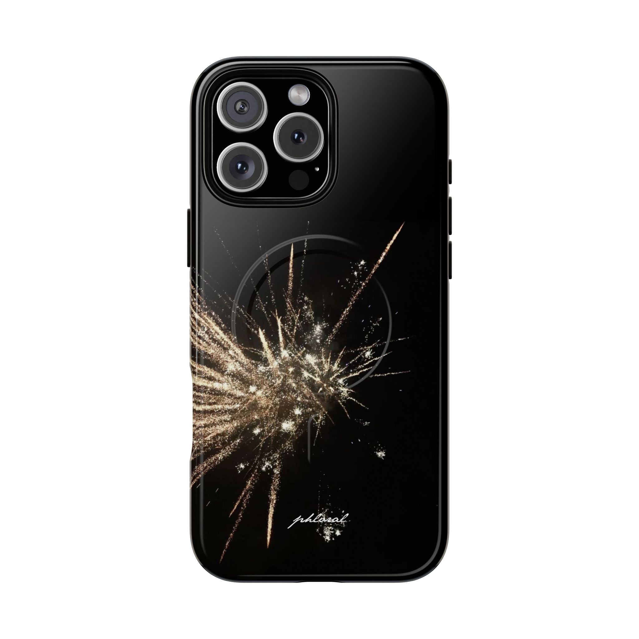 glintfall Magsafe case with sparkler design for iPhone, providing elegant protection and style.