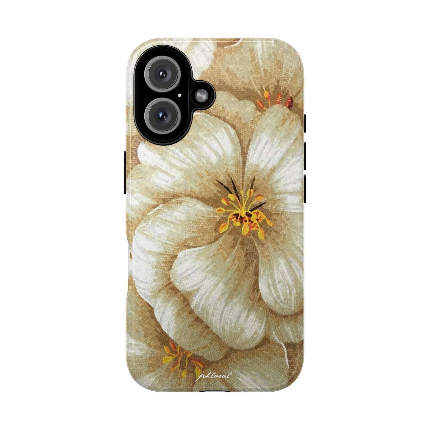 Golden Bloom phone case midnight resin with bursting gold depth