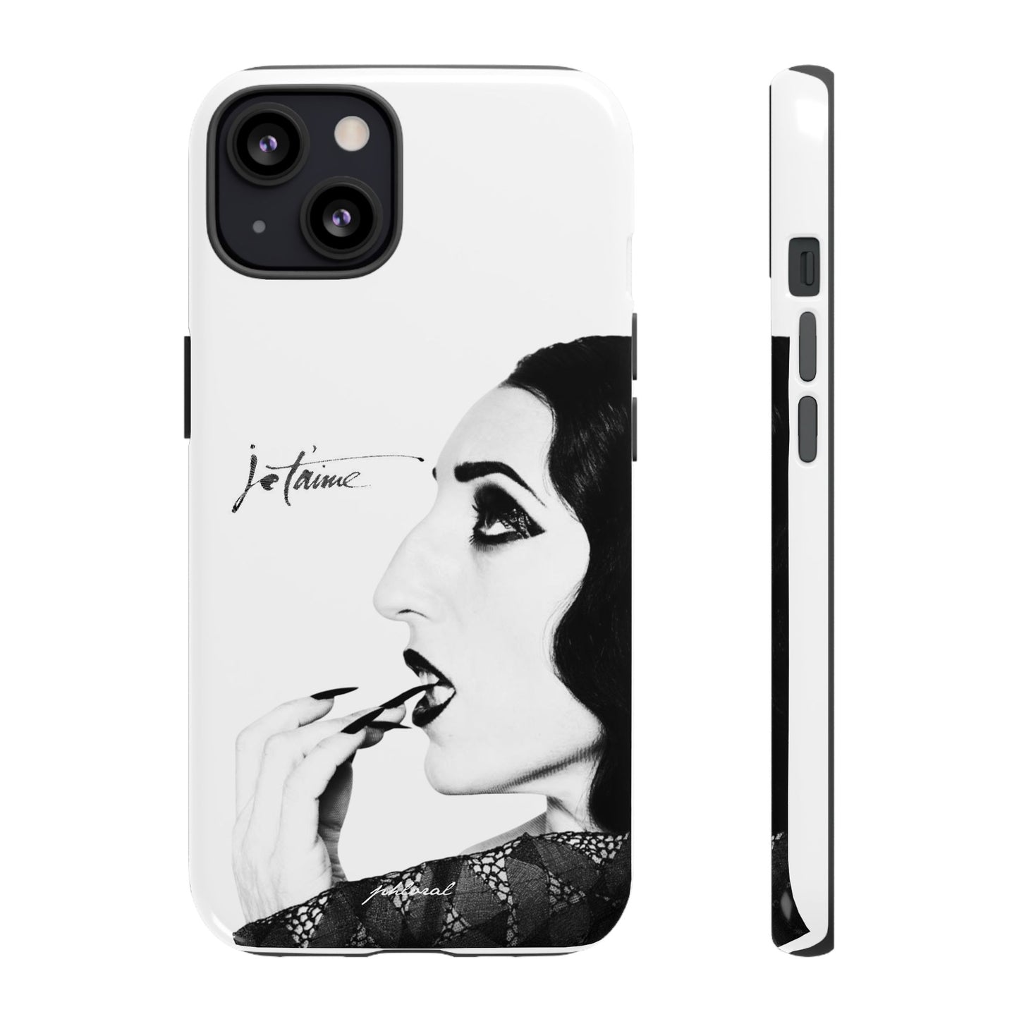 Je T’aime Noir phonecase lifestyle shot
