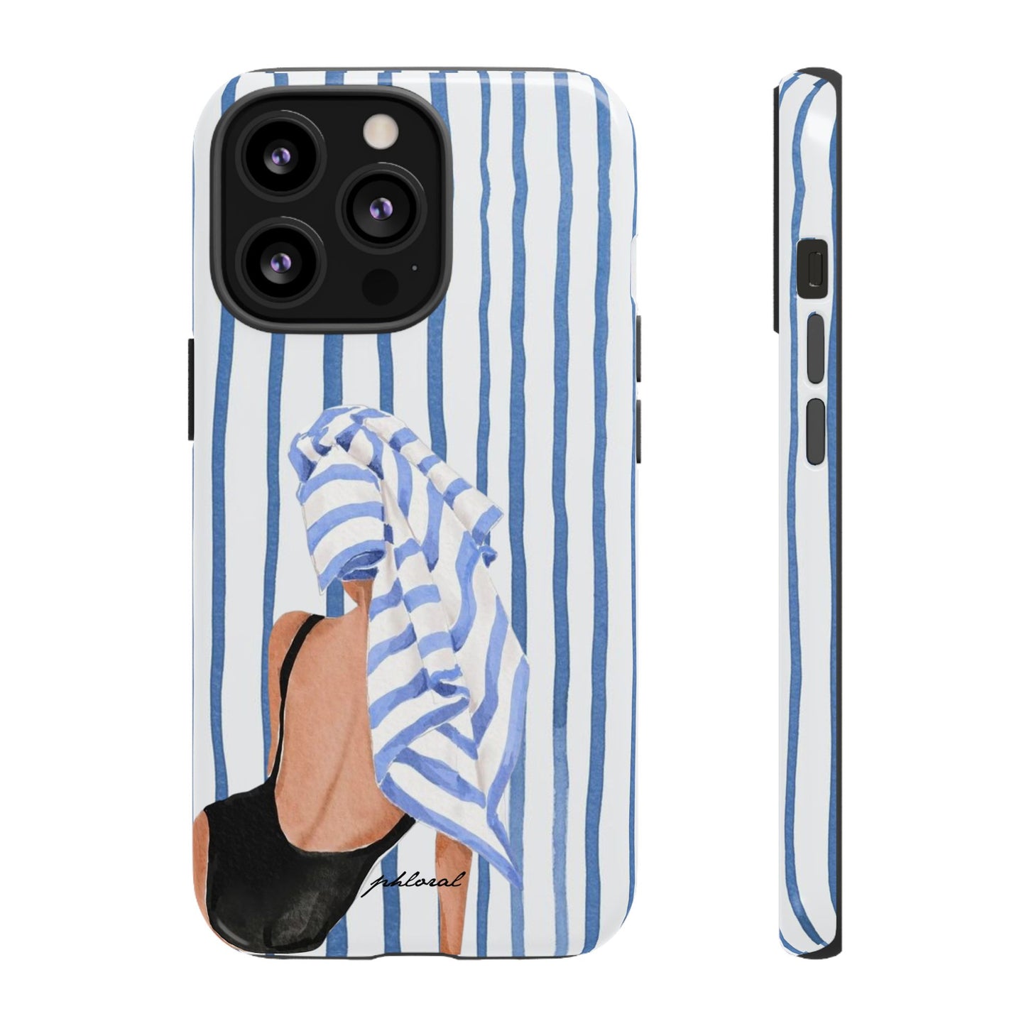 Seaside Stripes phone case tactile stripe texture detail