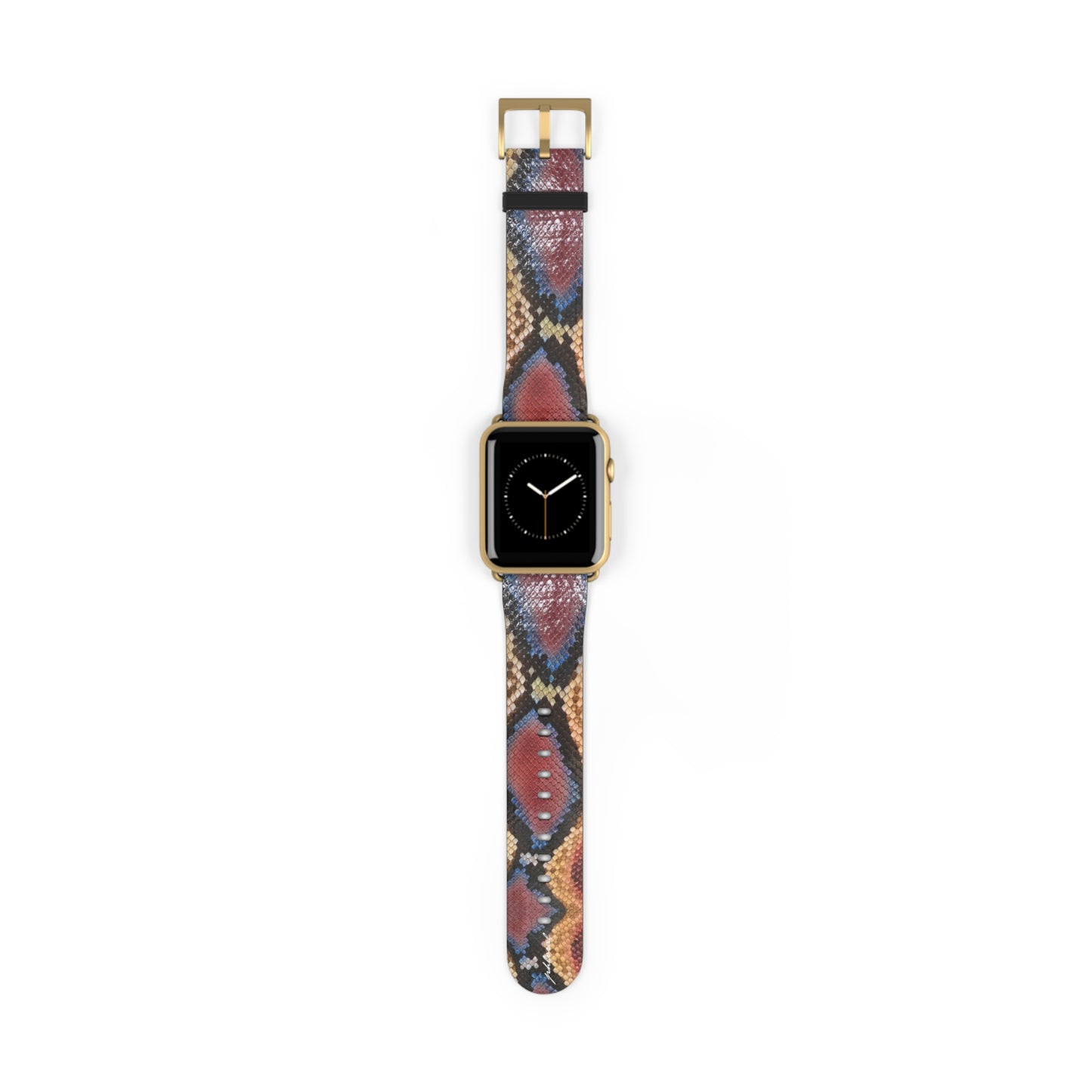 Sahara Serpent Apple Watch Band: molten 24K gold python scales coiled around your wrist. Limited, numbered, already disappearing. Rule the desert in silence.