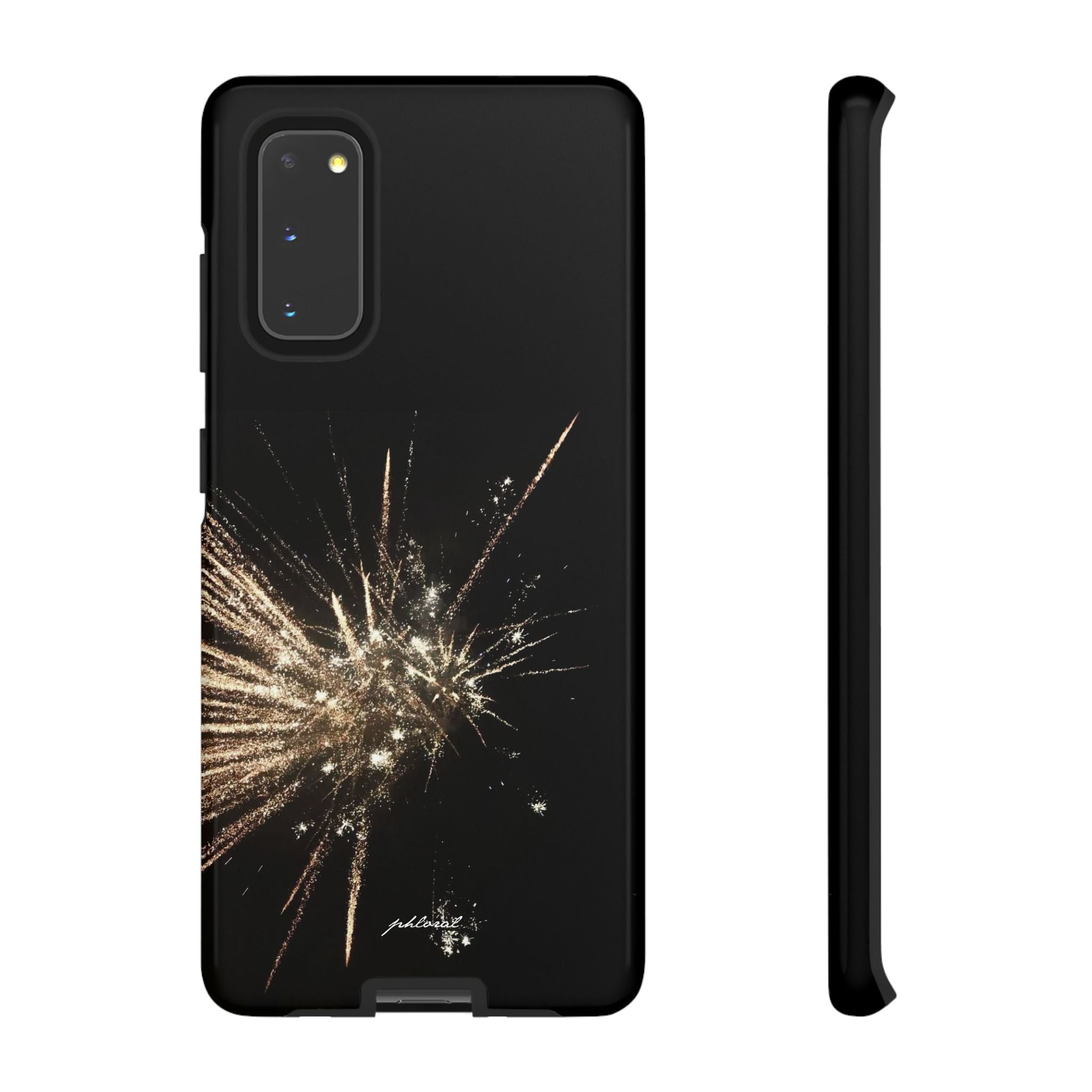 Glintfall phone case complete opulent presentation all angles