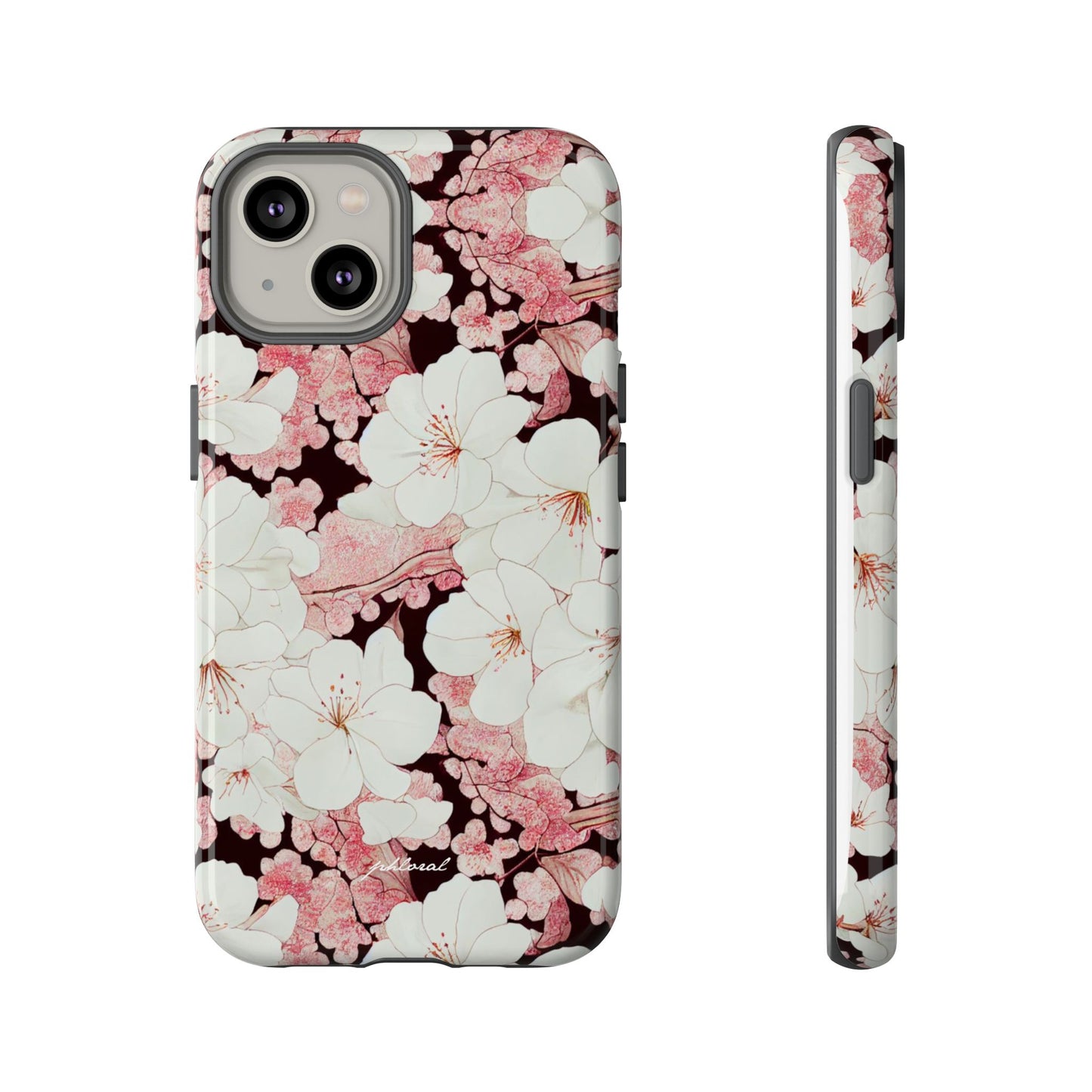 Florere phone case eternal midnight roses and orchids front view