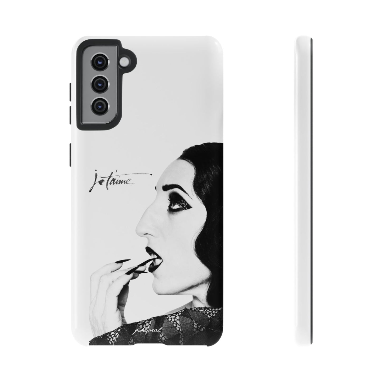 Je T’aime Noir phonecase lifestyle shot