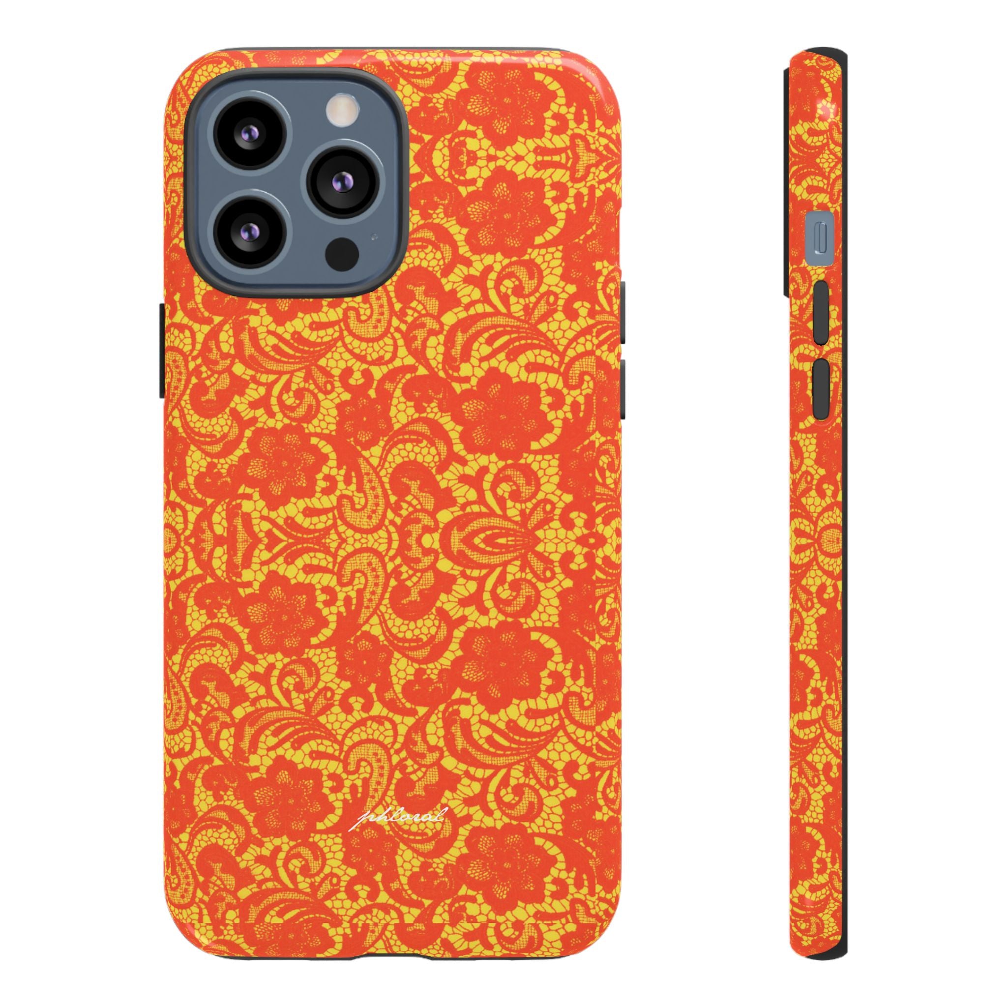 YSL phone case Amber Lace complete opulent presentation all angles
