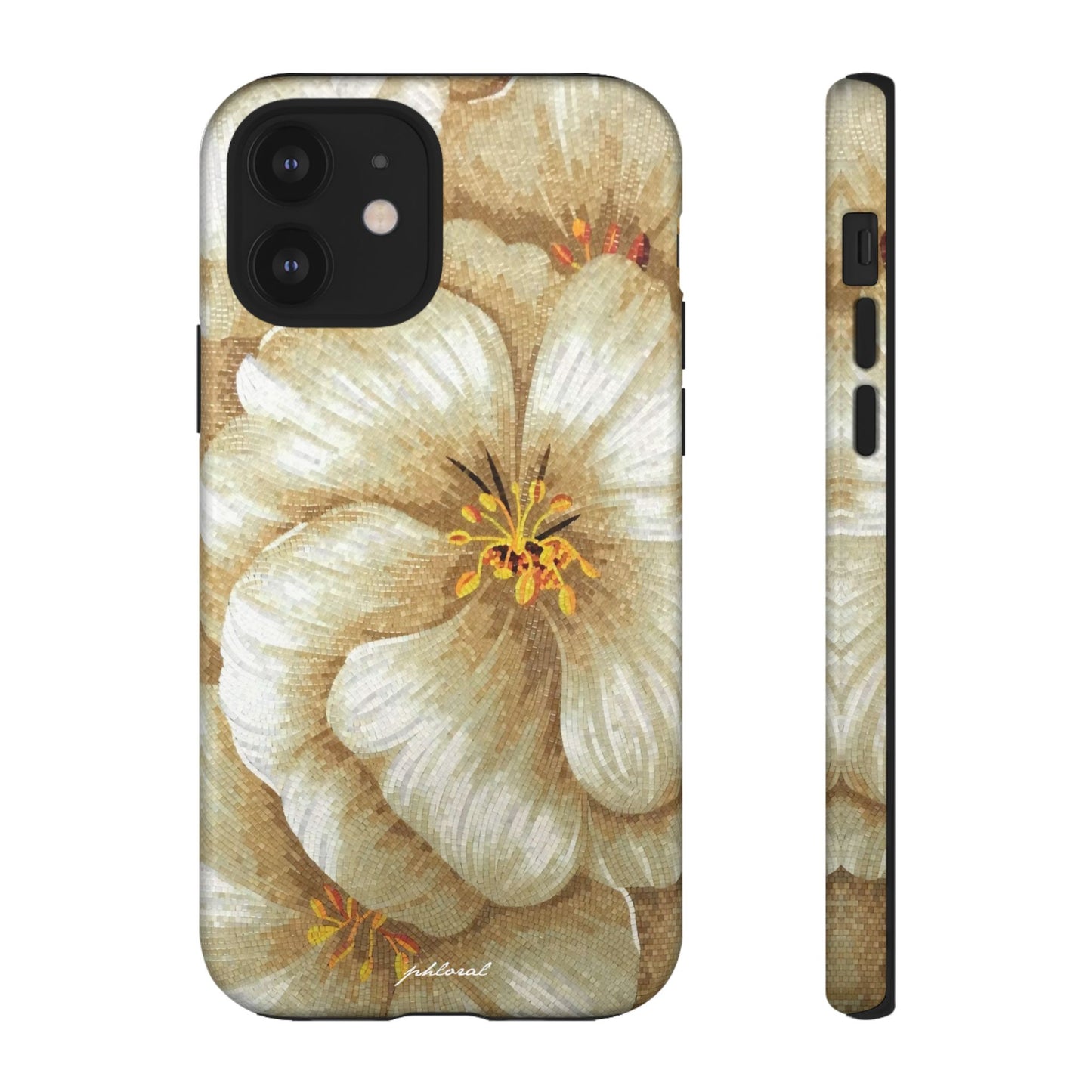 Golden Bloom phone case midnight resin with bursting gold depth