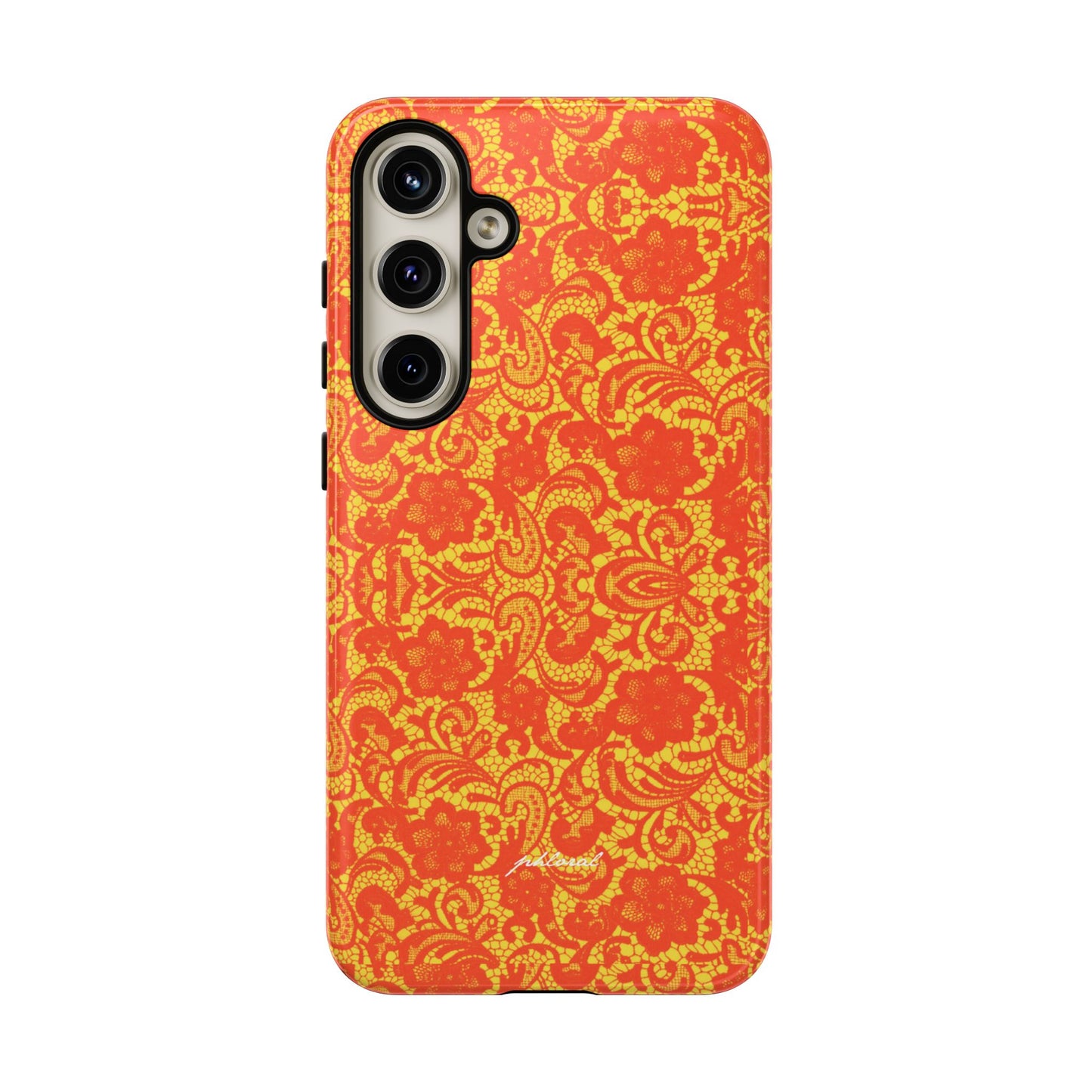 YSL phone case Amber Lace translucent honey-amber resin glow