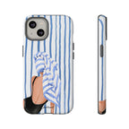Seaside Stripes phone case tactile stripe texture detail