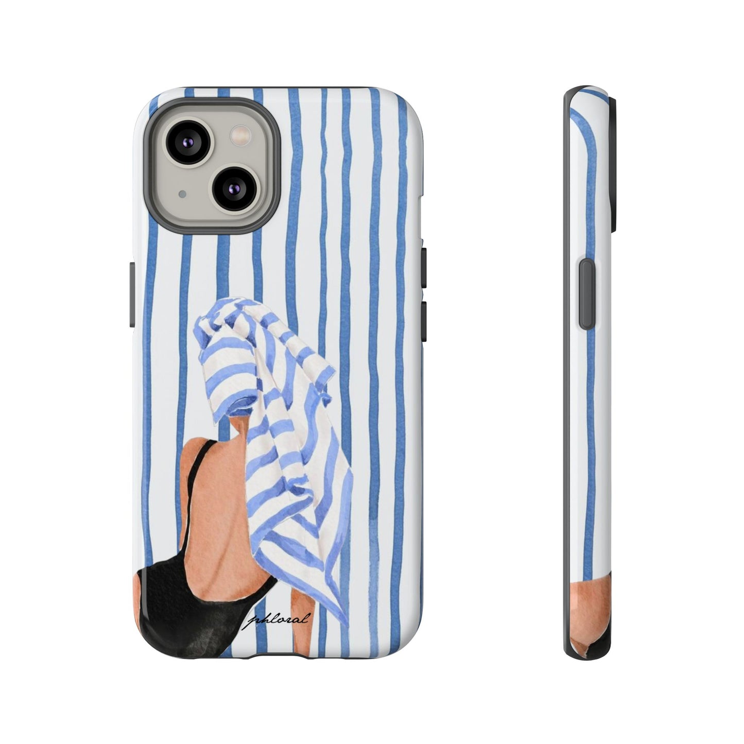 Seaside Stripes phone case tactile stripe texture detail